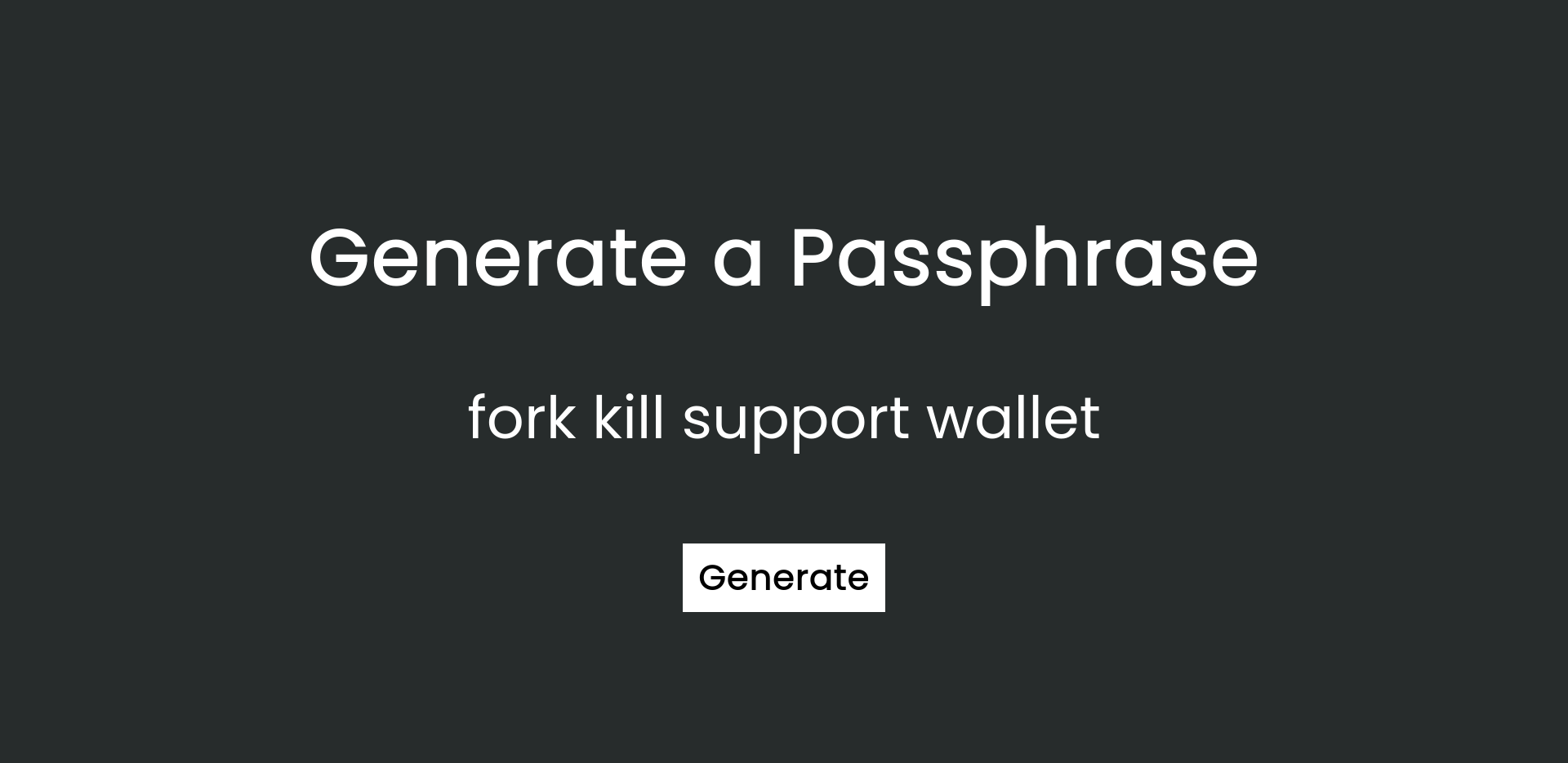 Generate a Passphrase